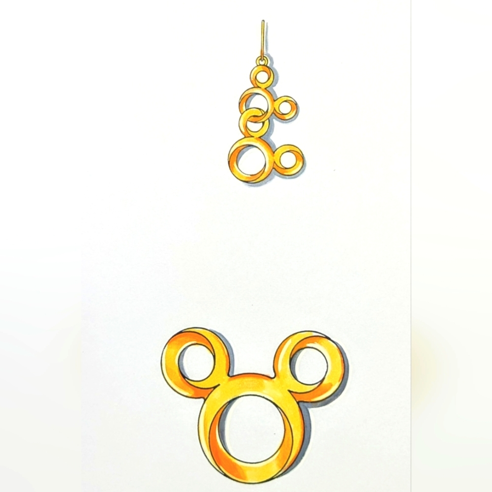 Wendy Gell Original Disney Art For Jewelry Pop Art Mickey.